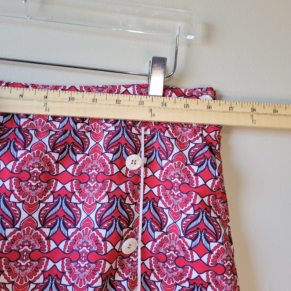 Sport Haley Golf Tennis Athletic Skort Women's Sz 8 Red Navy Poly Blend Zipper - Picture 15 of 15